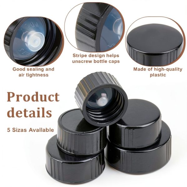 OLYCRAFT Phenolic Resin Bottle Caps 30pcs Multi‑Size Set for Lab-3
