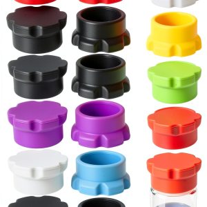16 Pack 3ml Vial Caps Vorgexora Silicone Covers Leak‑Proof Color‑Coded-0