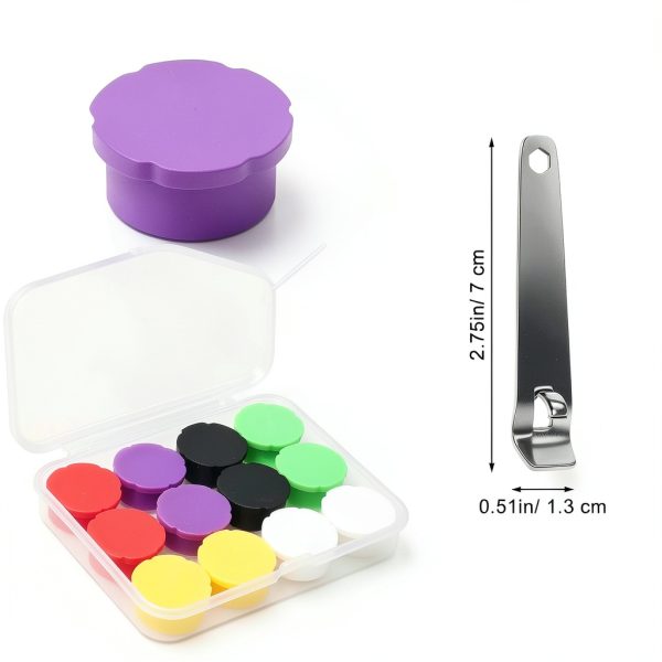 3ml Glass Vial Caps Coldairsoap Leak‑Proof Set with Opener, 6 Colors-1