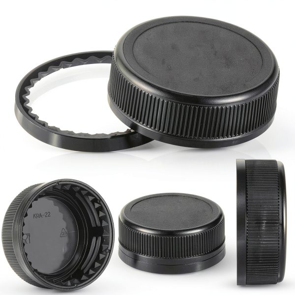 Caps for Empty Juice Bottles 100pcs Black 38mm Plastic Lids Rozer-7