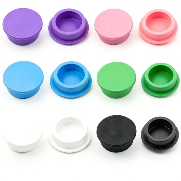 3ml Vial Caps 12 Pack Leakproof Silicone Covers by Ryetvok - 6 Colors-6