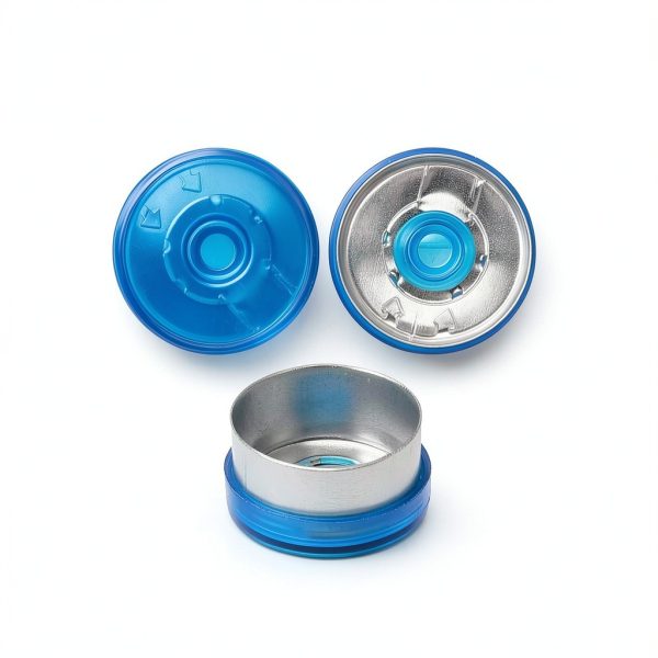 PATIKIL 13mm Flip Off Caps Dark Blue Laboratory Vial Seal 200 pcs-2