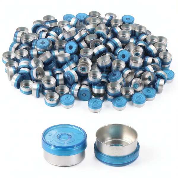 PATIKIL 13mm Flip Off Caps Dark Blue Laboratory Vial Seal 200 pcs-1