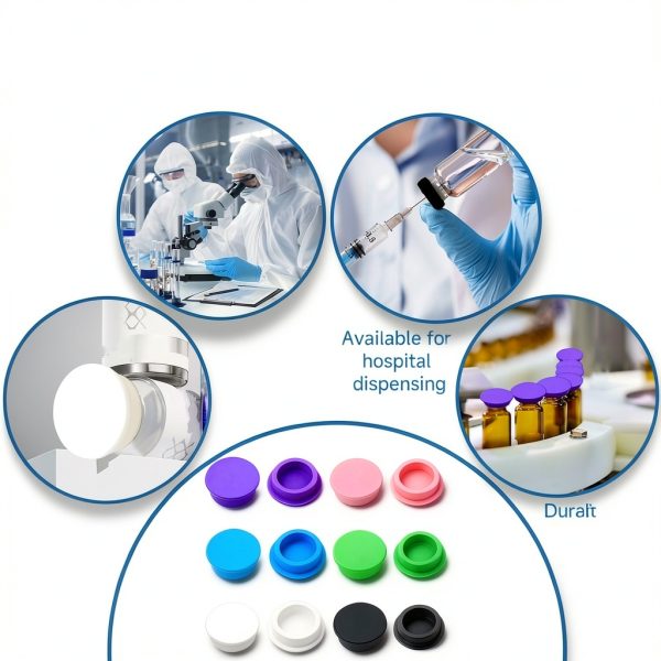 3ml Vial Caps 12 Pack Leakproof Silicone Covers by Ryetvok - 6 Colors-5