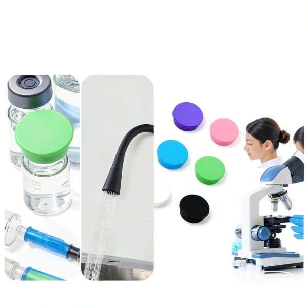 3ml Vial Caps 12 Pack Leakproof Silicone Covers by Ryetvok - 6 Colors-3