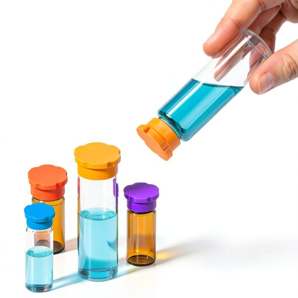 16PCS 3ml Vial Caps for Glass Vials, Silicone Protective Cover for Injection/Peptide 3ml, Reusable Vial Lids Leak-Proof, Dust-Resistant - 10 Colors-3