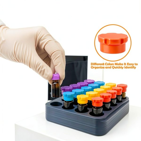 16PCS 3ml Vial Caps for Glass Vials, Silicone Protective Cover for Injection/Peptide 3ml, Reusable Vial Lids Leak-Proof, Dust-Resistant - 10 Colors-4