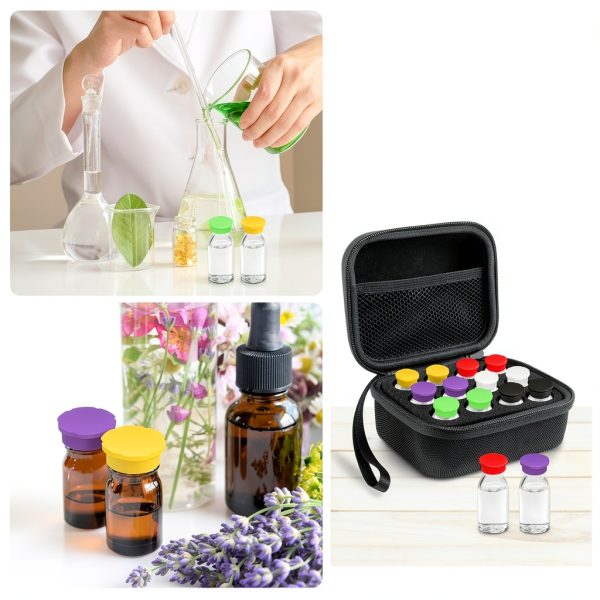 3ml Glass Vial Caps Coldairsoap Leak‑Proof Set with Opener, 6 Colors-5
