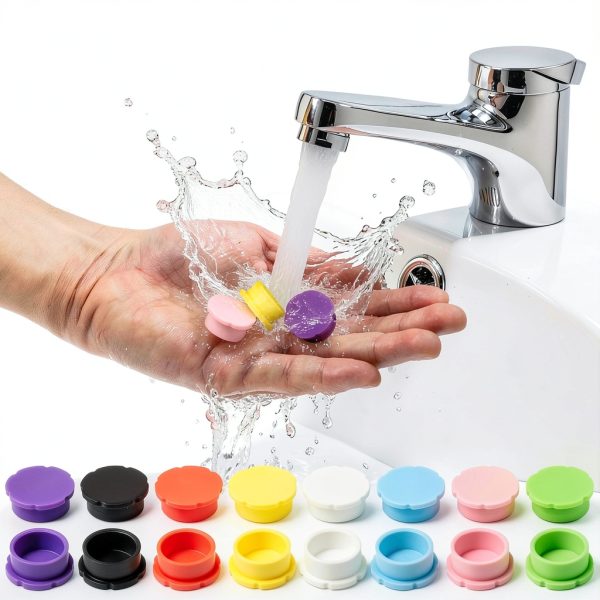 Reusable Glass Vial Caps 16 Pack 3ml Silicone Protective Caps 8 Colors-6