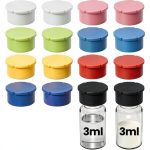 MIMORE Vial Caps 16-Pack 3ml Reusable Silicone Color‑Coded Lab Caps-0