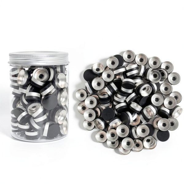 20mm Black Flip Top Caps by Chudeng – 100pcs Aluminum‑Plastic Caps-0