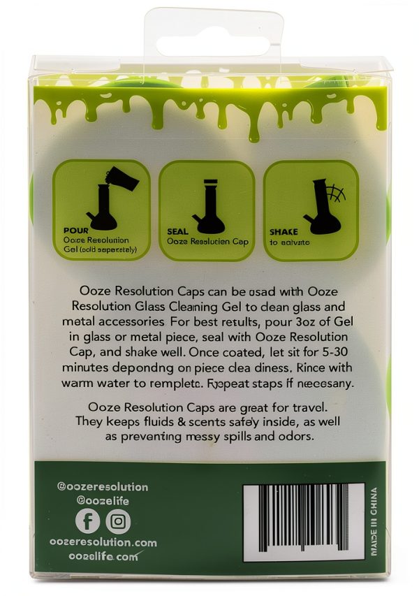 ResOlution Caps Green Caps for Glass Pipes Tight Seal Odor Proof-3