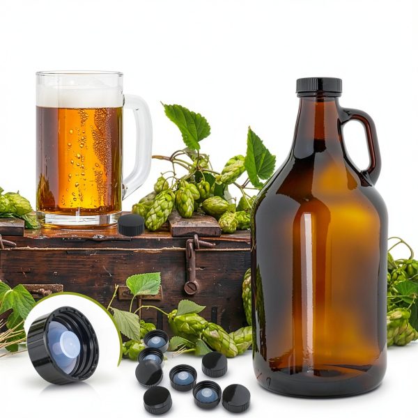 Growler Caps 16 Pcs 28mm Phenolic Black Bottle Lids by Mezfrguo-3